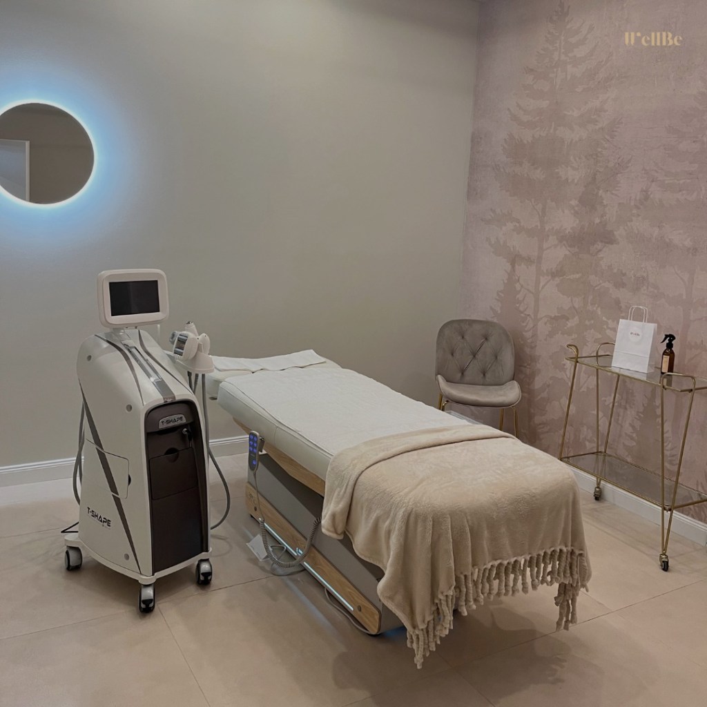 WellBe studio Praha - terapeutická místnost pro tělová ošetření